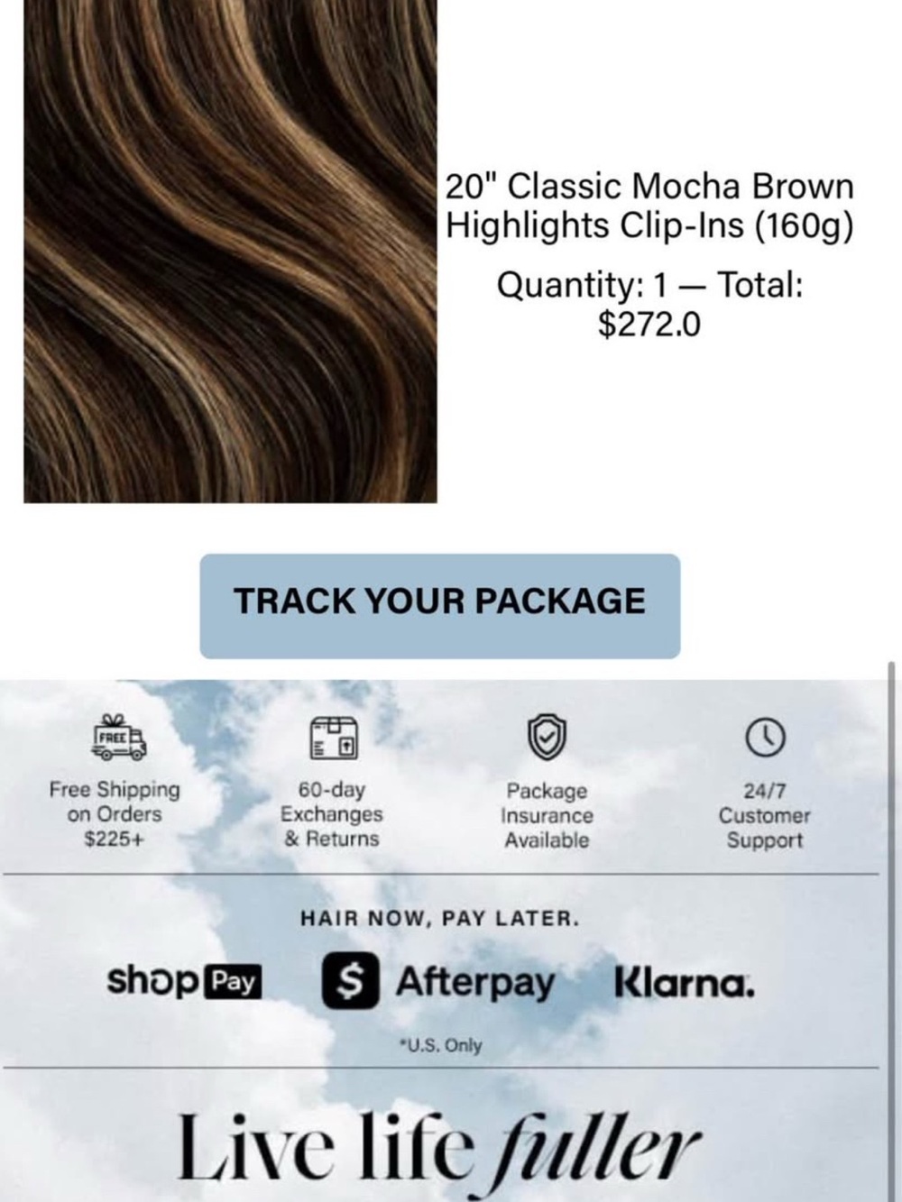 Classic Mocha Brown 20" Clip-In Highlights - Natural Blend